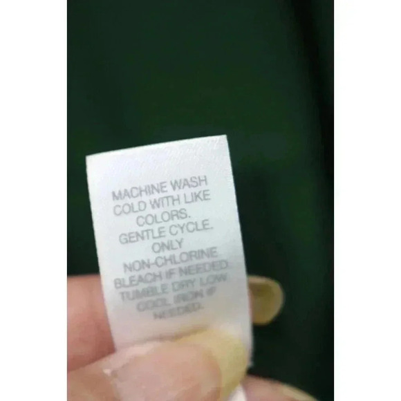 J. Jill Wearever Collection Dark Green Button-Up Dress-Size Medium-Long Sleeves - Picture 6 of 8